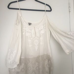 Urban Outfitters White Peasant Top